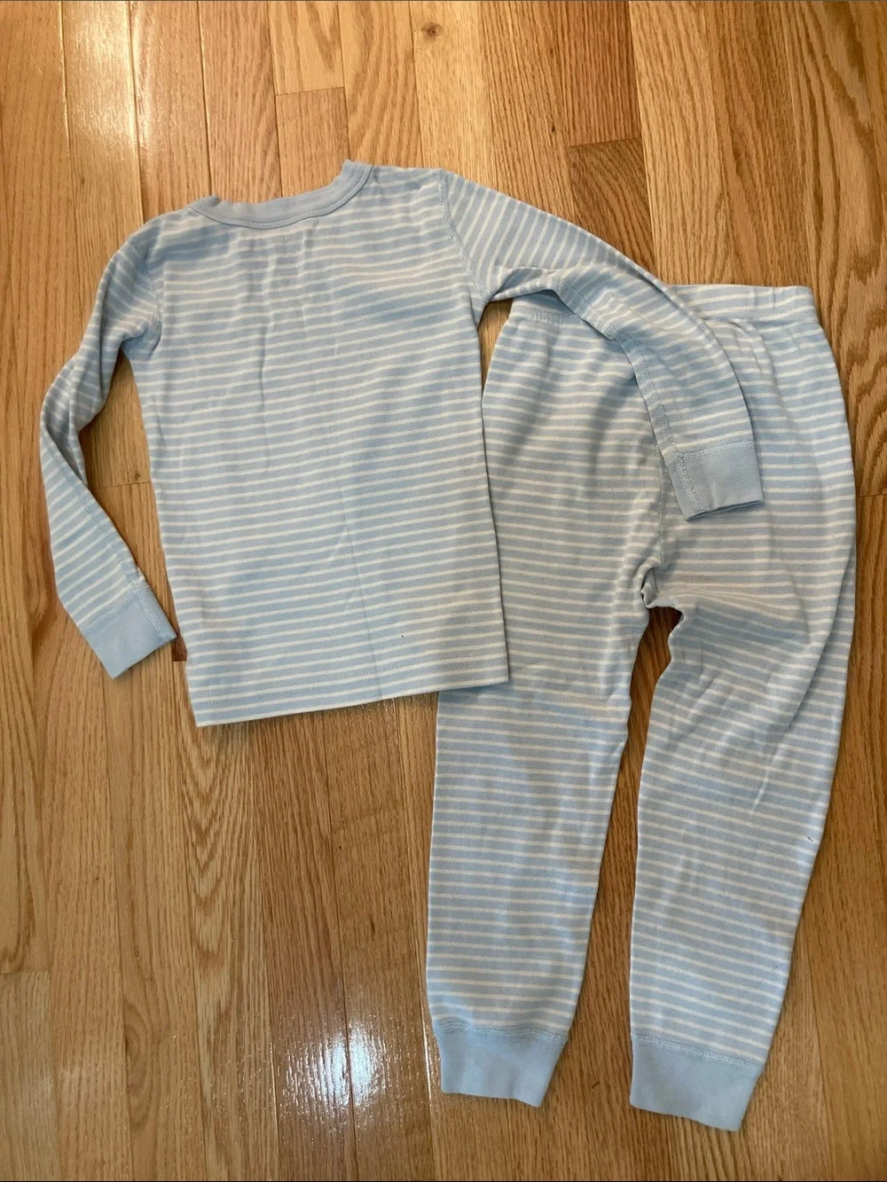 Kids Light Blue & White Stripe Pajama Set